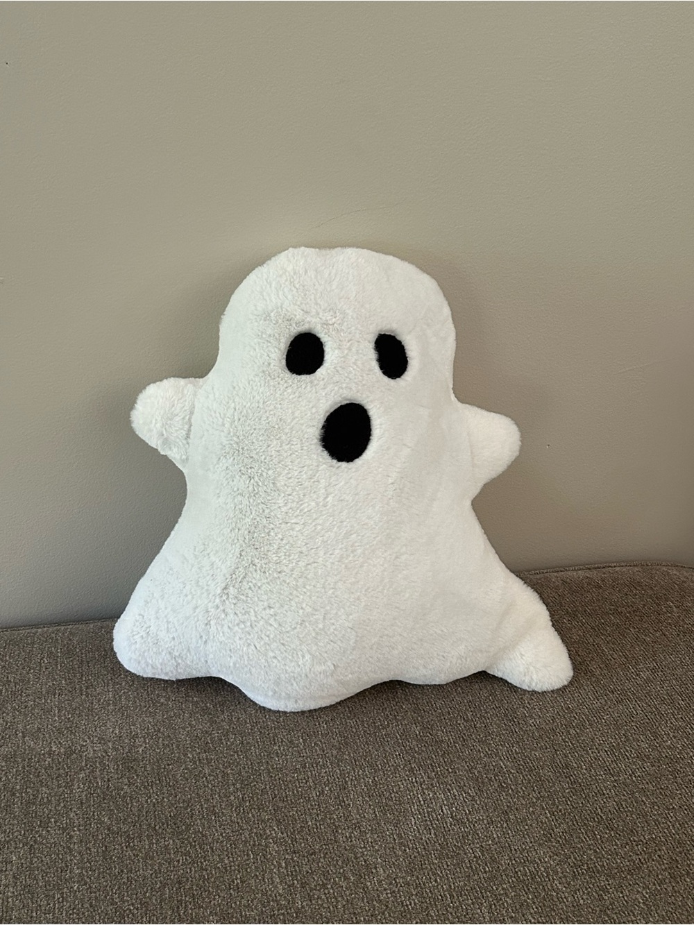 White Plush Ghost Pillow